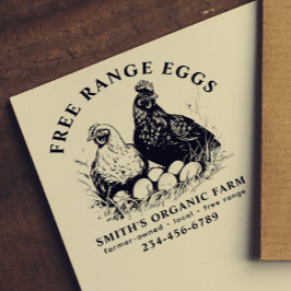 ファームフレッシュエッグスヘン&エッグス ラバースタンプ