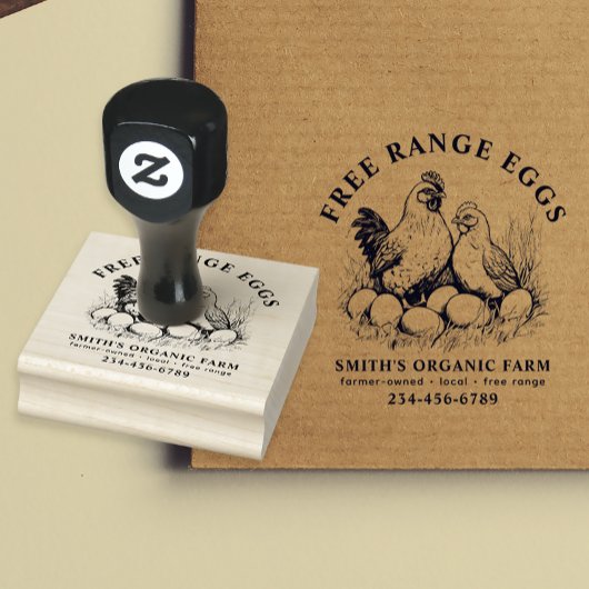 ファームフレッシュエッグスヘン&エッグス ラバースタンプ