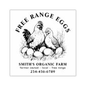 ファームフレッシュエッグスヘン&エッグス ラバースタンプ (インプリント)