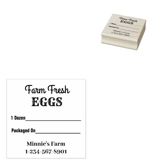 ファームフレッシュエッグズウッドアートスタンプ ラバースタンプ (押印)