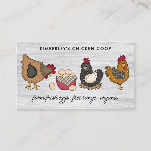 ファームフレッシュエッグズチキンファームハウス 名刺 (正面)