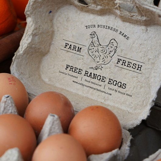 ファームフレッシュエッグズチキンヘンカスタム ラバースタンプ