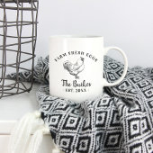 ファームフレッシュエッグズファミリーモノグラム コーヒーマグカップ