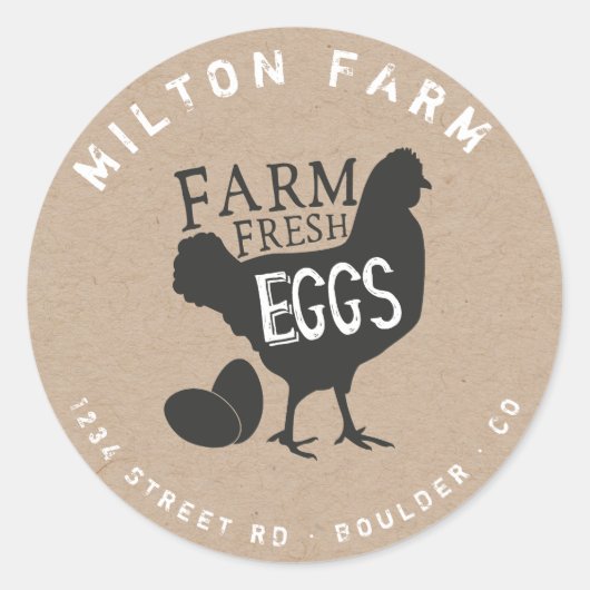 ファームフレッシュエッグズファームハウスクラフト ラウンドシール (正面)