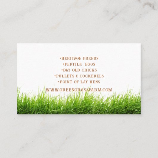 ファームフレッシュエッグノベルティデザイン 名刺 (裏面)