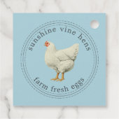 ファームフレッシュエッグヴィンテージモダンヘンエッグカートンブルー フェイバータグ (裏面)