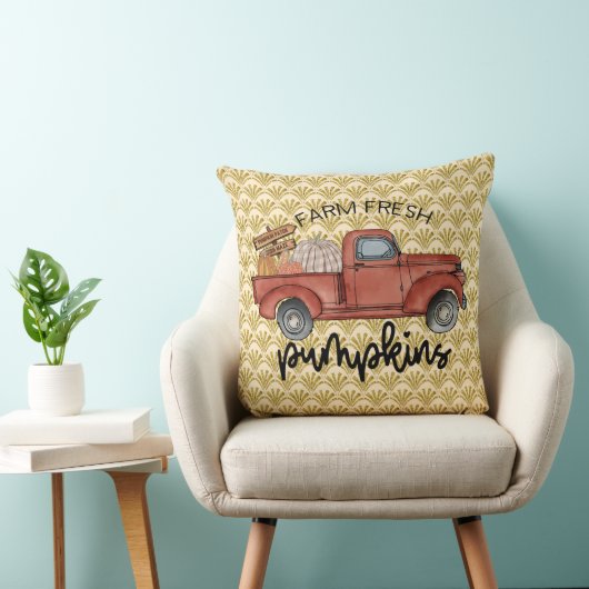 ファームフレッシュカボチャと金ゴールドデコバック クッション (椅子)