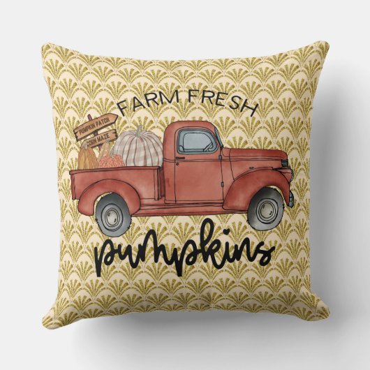 ファームフレッシュカボチャと金ゴールドデコバック クッション (裏面)