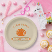 ファームフレッシュカボチャ秋秋 ペーパープレート (パーティー)