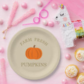 ファームフレッシュカボチャ秋秋 ペーパープレート (パーティー)