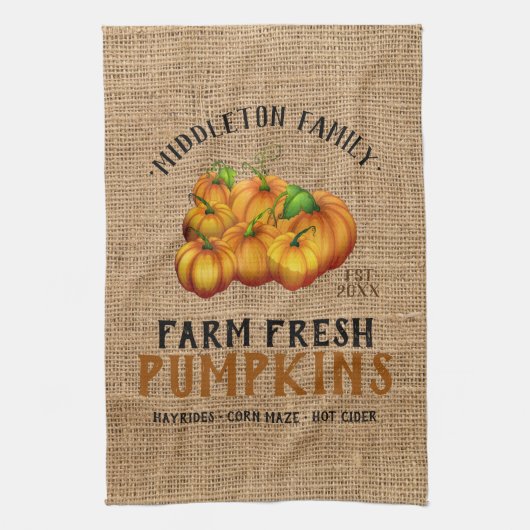 ファームフレッシュカボチャ キッチンタオル (縦)