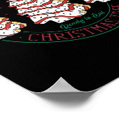 ファームフレッシュクリスマスツリーつや消しフロストケーキド ポスター (角)