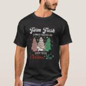 ファームフレッシュクリスマスツリーケーキおもしろいツリーファームXm Tシャツ (正面)