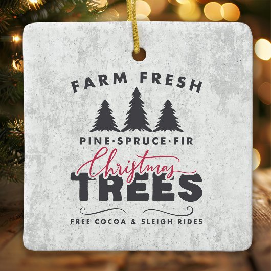 ファームフレッシュクリスマスツリーズファームハウスクリスマス セラミックオーナメント