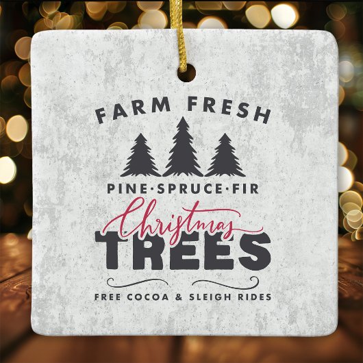 ファームフレッシュクリスマスツリーズファームハウスクリスマス セラミックオーナメント