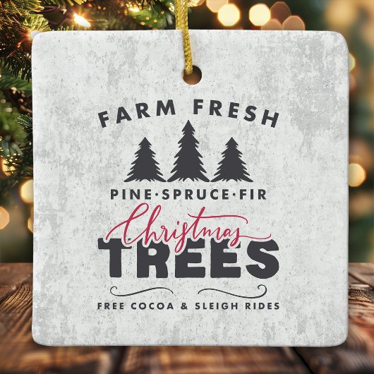 ファームフレッシュクリスマスツリーズファームハウスクリスマス セラミックオーナメント