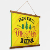 ファームフレッシュクリスマスツリーデザイン-54394 吊り下げ型タペストリー (傾斜あり)