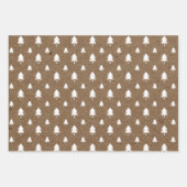 ファームフレッシュクリスマスツリートラックブラウンクラフト紙 ラッピングペーパーシート (正面3)