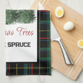 ファームフレッシュクリスマスツリーホリデーホーム キッチンタオル (四つ折り)