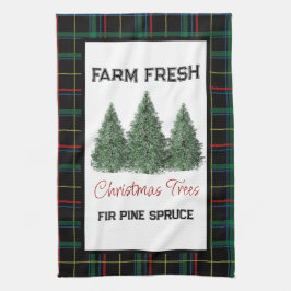 ファームフレッシュクリスマスツリーホリデーホーム キッチンタオル