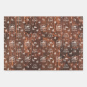 ファームフレッシュクリスマスツリーヴィンテージレッドピックアップトラック ラッピングペーパーシート (正面3)