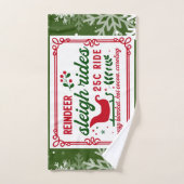 ファームフレッシュスレーライド雪フレーク バスタオルセット (ハンドタオル)