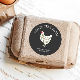 ファームフレッシュチキンエッグレトロ ラウンドシール