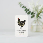 ファームフレッシュチキンエッグレトロ 名刺 (スタンド正面)