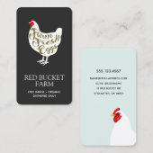 ファームフレッシュチキンエッグレトロ 名刺 (正面/裏面)