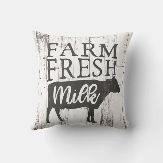 ファームフレッシュミルクカウホワイトウッドカントリーファームハウス クッション (裏面)