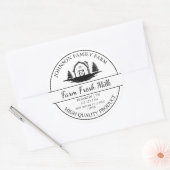 ファームフレッシュミルクバーンラベル ラウンドシール (封筒)