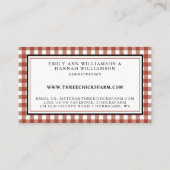 ファームフレッシュヴィンテージヘンファームハウスビジネス 名刺 (裏面)