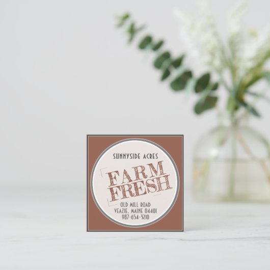ファームフレッシュ名刺ファーマーズマーケット スクエア名刺 (スタンド正面)
