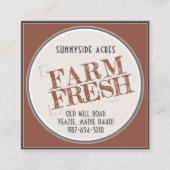 ファームフレッシュ名刺ファーマーズマーケット スクエア名刺 (正面)