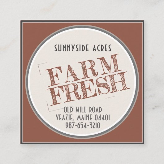 ファームフレッシュ名刺ファーマーズマーケット スクエア名刺 (正面)