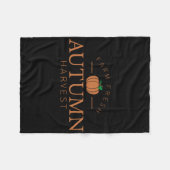 ファームフレッシュ秋の収穫可愛いカボキンパッチ秋 フリースブランケット (正面(横))