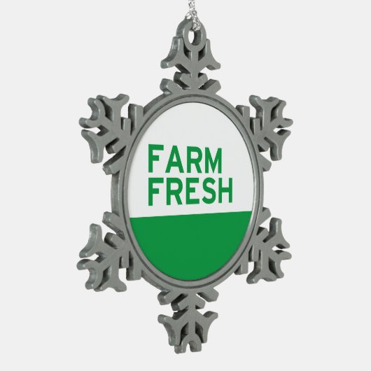 ファームフレッシュ スノーフレークピューターオーナメント (左)
