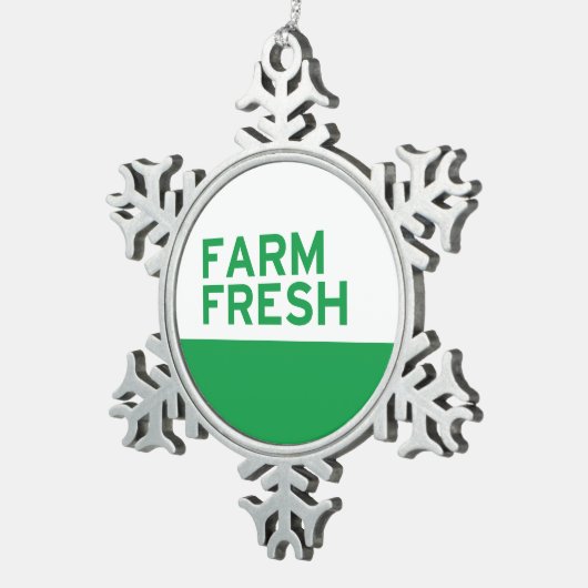 ファームフレッシュ スノーフレークピューターオーナメント (右)
