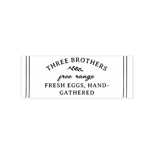 ファームフレッ素朴シュエッグズカスタム ラバースタンプ (インプリント)