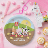 ファームフレンズアニマルバースデーパーティー紙プレート ペーパープレート (パーティー)
