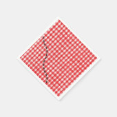 ファームフレンズギンガムバースデーパーティーペーパーナプキン スタンダードカクテルナプキン (角)