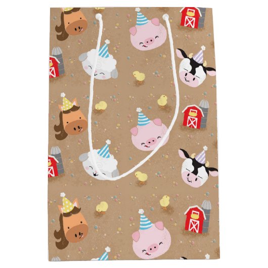 ファームフレンズバースデーパーティー抱き枕 ミディアムペーパーバッグ (正面)