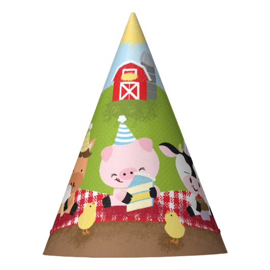 ファームフレンズ誕生日紙パーティー帽子 パーティーハット (正面)