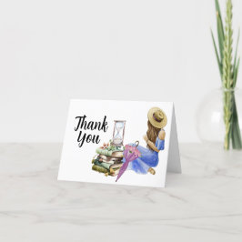 ファームフローラガールサマー春ファームパーソナライズされた サンキューカード