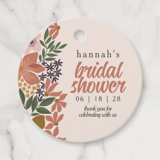 ファームフローラブライダルシャワーま結婚たは フェイバータグ (正面)