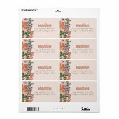 ファームフローラブライダルシャワー差出人住所ラベル ラベル (フルシート)