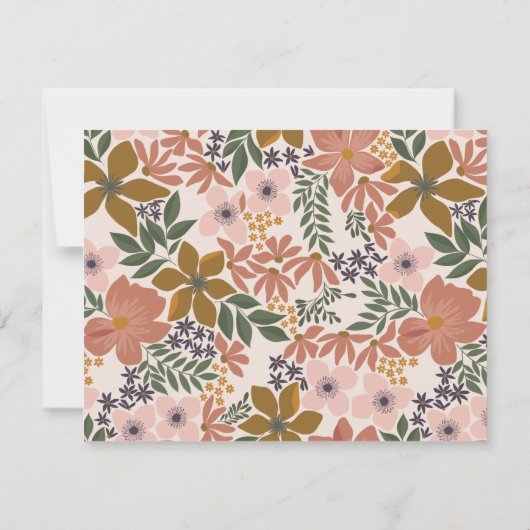 ファームフローラブライダルシャワー招待状の挿入 招待状 (裏面)