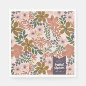 ファームフローラブライダルシャワー パーソナライズされた スタンダードランチョンナプキン (正面)