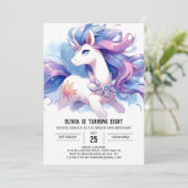 ファームプリンタブルホース誕生日 招待状 (スタンド正面)