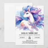 ファームプリンタブルホース誕生日 招待状 (正面/裏面)